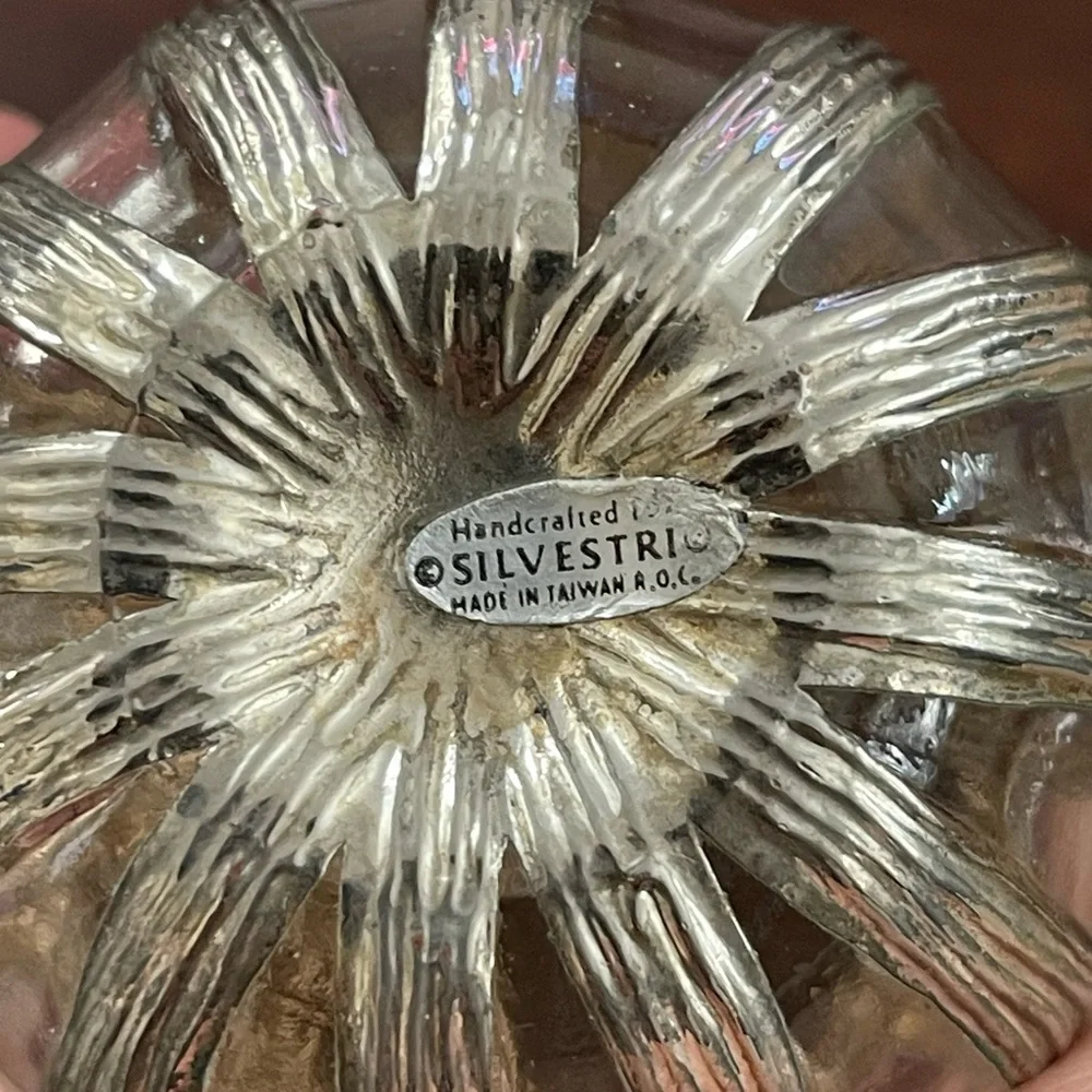 Silvestri silver plated blown glass ornament - Picture 6 of 7